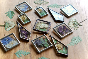 Pressed Flower Pendants + Pictures